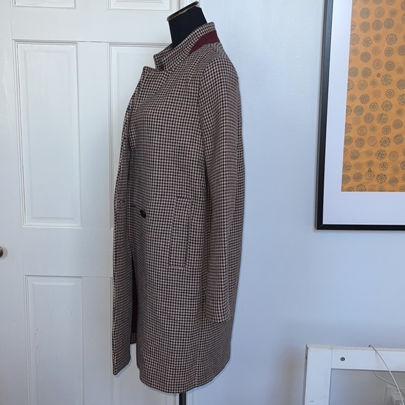 Zara check plaid long coat. - Picture 8 of 13